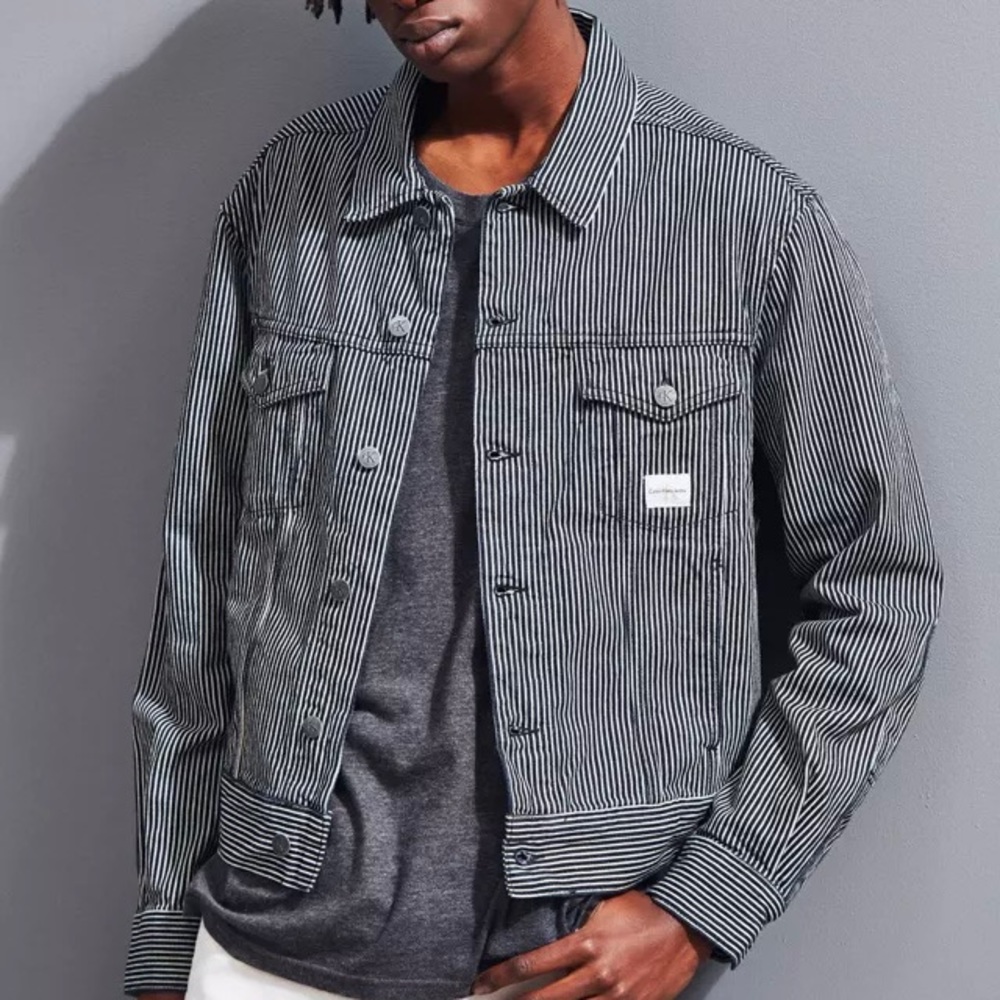Calvin Klein Archive Stripe Denim Trucker Jacket